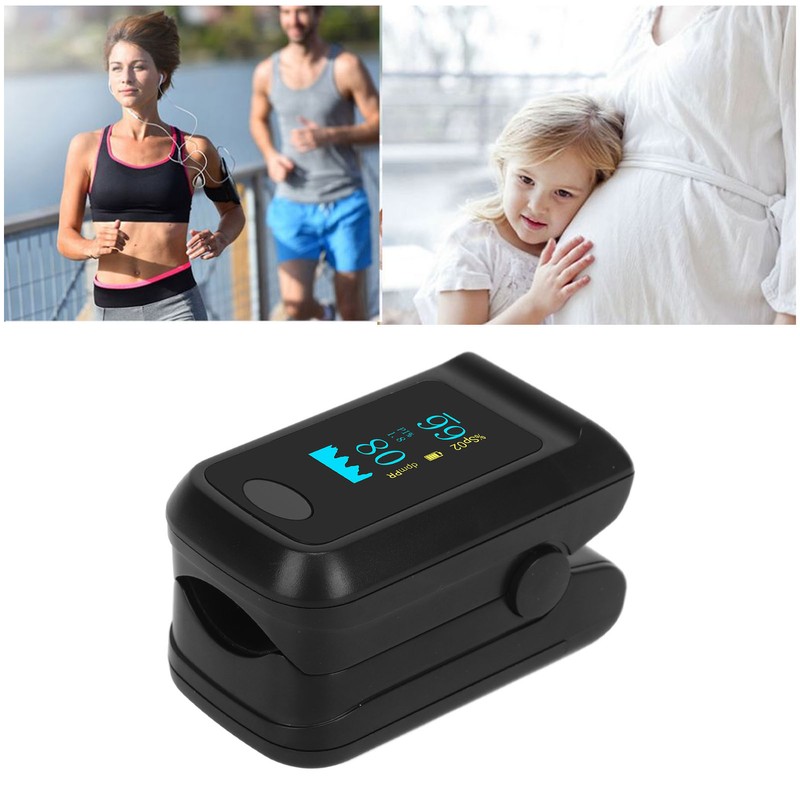 Organic LED Fingertip Pulse Oximeter Blood Oxygen Saturation Monitor With