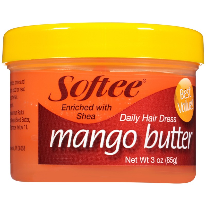 Softee Mango Shea Butter Daily Hair Dress, 3 Ounce Jar