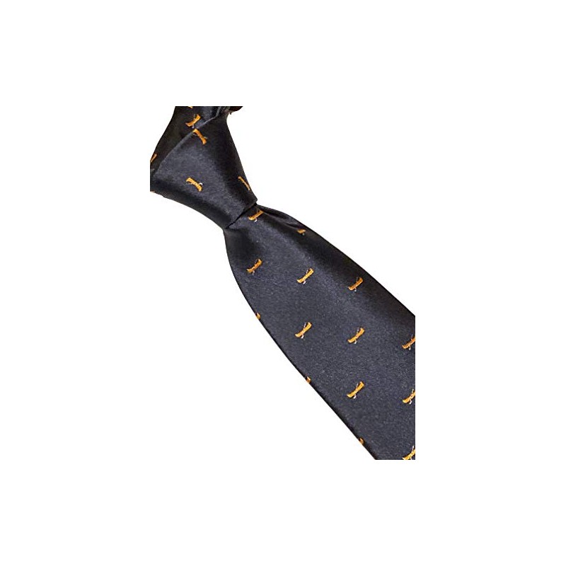 Frederick Thomas navy men-s tie with canoe kayak embroidered design