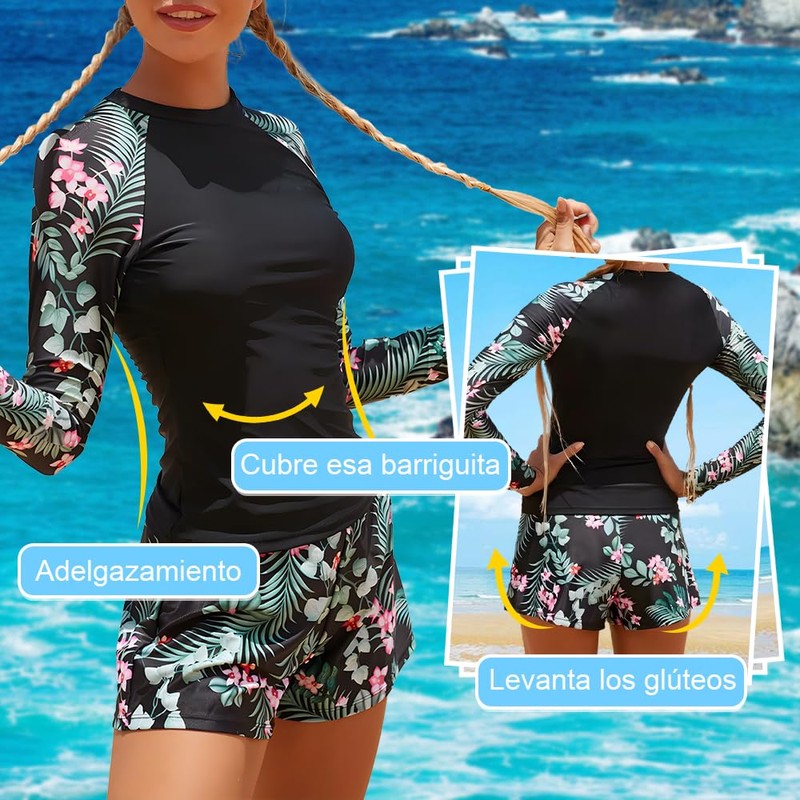 QMCZLA Trajes de Baño Mujer (MX/US, Alfa, Mediano, Regular, Regular,
