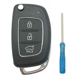 vurbemes Key Fob Case Replacement Key Fob Cover fit for Hyundai Sonata Santa fe Tucson Keyless Entry Key Fob 3 Buttons