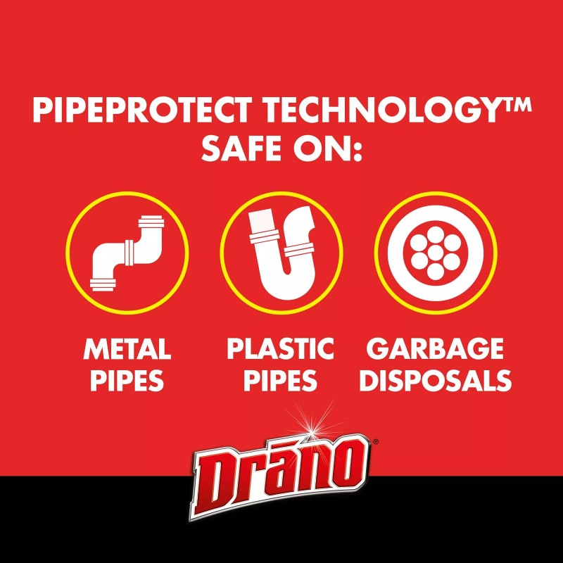 Drano Max Gel Drain Clog Remover 80 Fl Oz Pack