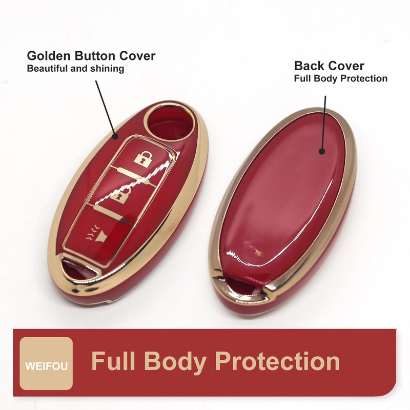 Fit for Nissan Key Fob Cover 3 Button, Smart Key