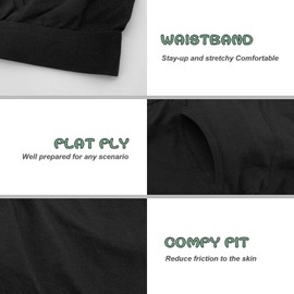 Boys Cotton Boxer Briefs Underwear Mesh Performance Sport Boxer Briefs for Big Boy with Fly 5 Pack Black 18-20