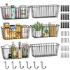 Simple Trending 6 Pack Wire Basket Locking Wall Hanging Baskets,