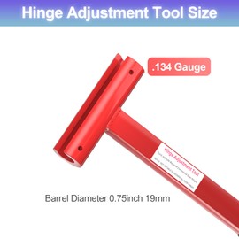 Door Hinge Adjustment Tool, Hinge Gap Adjusting Wrench for Heavy .134 Gauge Commercial Door, Hinge Hole Adjustment Wrench， Long Handle Hinge Repair bender with Rubber Grip