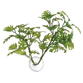 Zoo Med Betta Plant, Realistic Looking Window Leaf Plant for Fish Tanks Black 0.3 oz