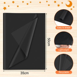 PLULON 60 Blatt schwarzes Seidenpapier in großen Mengen, Geschenkpapier-Seidenpapierbögen zum Verpacken von Geburtstagsgeschenken, Geschenkpapier, Geburtstag, Hochzeit, Urlaub, Papierblume