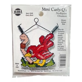 NMI NeedleMagic, Inc. Mini Curly-Q's Early Bird 2540 Needlepoint Ornament Kit NMI Needlemagic NOS