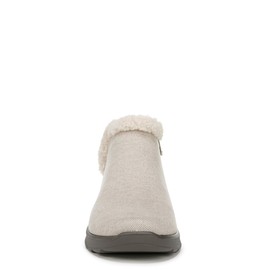 BZees Womens Greeting Ankle Boot Light Tan Twill Fabric 7 M