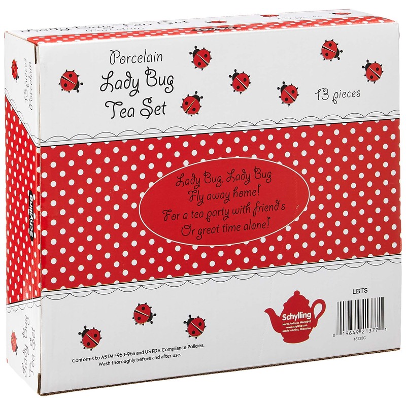 Schylling Ladybug Porcelain Tea Set