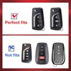 WORCAS Silicone 3 Buttons Smart Key Fob Remote Skin Cover