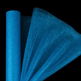30 cm x 9 m Tulle Fabric Blue with Glitter Powder Tulle Ribbon Polyester Rolls Table Runner Party Table Runner Christmas Decorative Ribbon Roll Decorative Fabric for Party Birthday Wedding Christmas