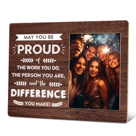 BXVRT Womens Inspirational Quotes Photo Frame, 8 x 10 inches, Rustic Wooden Single Picture Frame, Horizontal, Tabletop & Wall Mountable for Women, Moms, Family & Friends