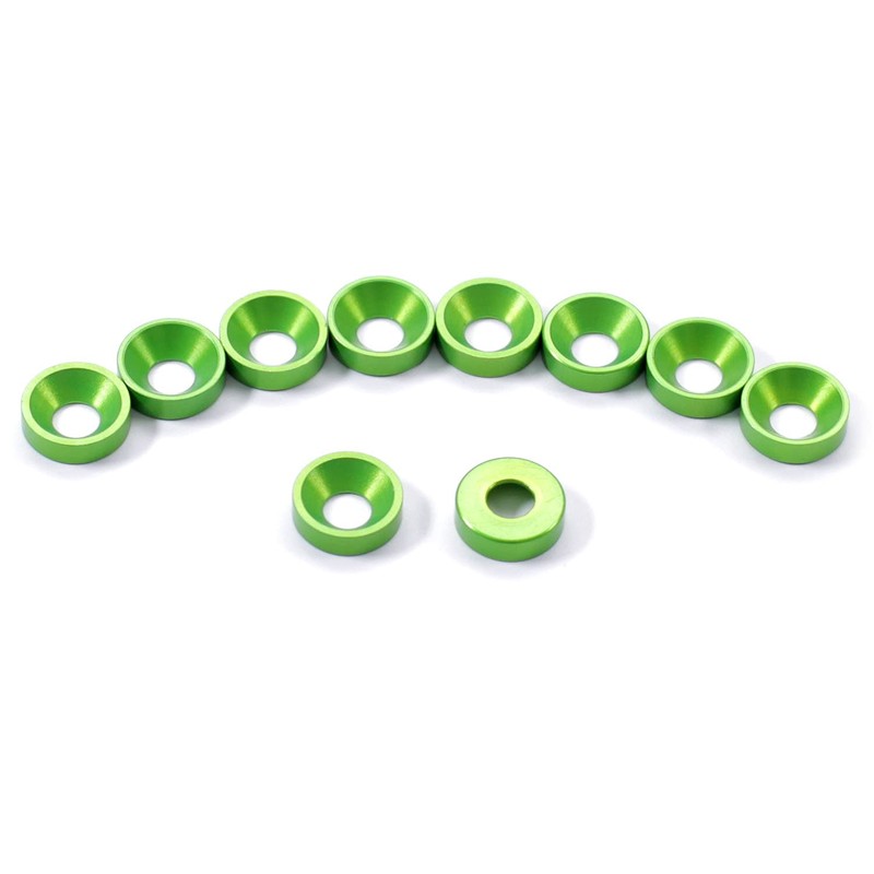 [10PCS] USA Made Anodized Aluminum Colored Finishing Washers - (Electric