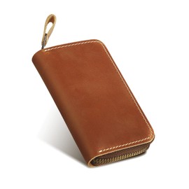 Kameto Bag Manufacturing Men's Key Case, Smart Key Case (Compatible with Smart Keys), (Soft Feeling), Key Cover, Leather, Leather, Car, Women's, YKK Zipper, brown (light brown)