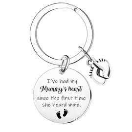 Nfyxcaz Mummy To Be Gifts New Mum Keyring For Women Mother‘s Day Gifts Mummy To Be Keyring Baby Announcement Gift First Time Mum Gifts Pregnancy Gifts For Mum