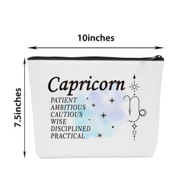 Women Gifts for Birthday Mother's Day Make Up Bags for Women Capricorn Makeup Bag Astronomy Constellations Witchy Gifts Cosmetic Bags for Coworkers Friends (1 Pcs)