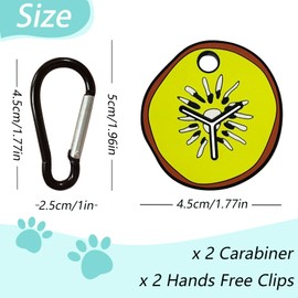 YUCHIYA Poop Bags Clips for Leashes Silicon Dog Poop Bag Holder Dispenser Hands-free Poop Bag Holders for Leashes Dog Walking Accessories Dog Leash Attachment for Hanging Used Dog Waste Bags(Kiwi)