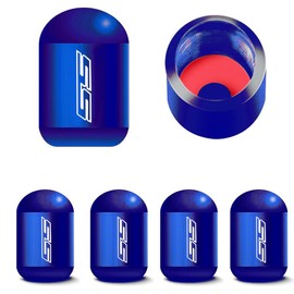 4Pcs Car Tire Valve Stem Air Caps Cover Multicolor Tire Wheel Cap Universal Metal Combo Set Styling Decoration Accessories for SUV Truck Motorcycles Model (Blue, SS)