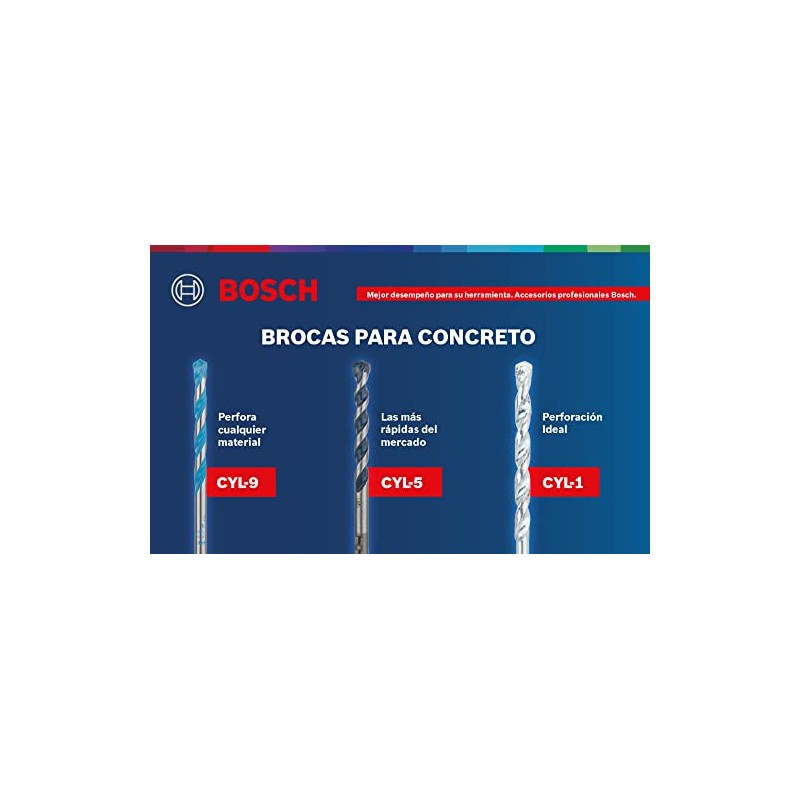 BOSCH HCBG16 1/2 In. x 6 In. BlueGranite Carbide Hammer