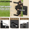 EVCUHASL Self Locking Gate Latch, Heavy Duty Post Mount Automatic