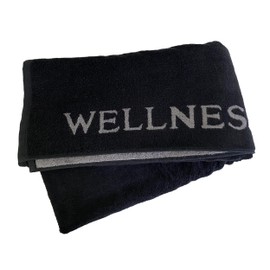 Delindo Lifestyle Wellness Sauna Towel, Black / Grey, XXL Terry Towelling Sauna Towel for Men and Women, 550 g/m², Cotton, 80 x 200 cm