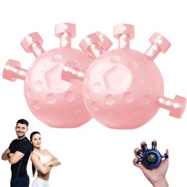 Finger Power (2025 Model) Finger Grip Strengthener, Finger Trainer, Grip Strength Trainer, Grip Strength Restoration, Hand Grip, Muscle Training (Pink x 2))