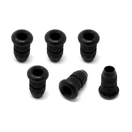 Vintage Forge Black Top Mount Loading String-Thru Body Mini Ferrules for Electric Guitar (Set of 6) SFM40-BLK