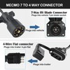 MECMO 7 Way Blade to 4 Way Flat Trailer Adapter
