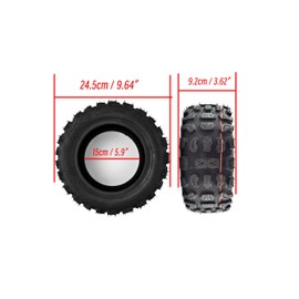 ZAITUO 90/70-6 10-inch Rubber Explosion-proof 10" Off-Road Tubeless Tire Replacement for ATV UTV Mobility Scooter POV Power Scooter Wheelchair Wider & Thicker Tyre Wheel Parts (1)