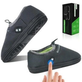 RTDEP Foot Warmer, Electric Foot Warmer with 5000mAh Battery, Heated Slippers Women Men, Smart Dual Independent Switch Heated Shoes for Feet Warmers Winter Warm
