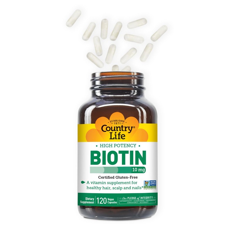 Country Life High-Potency Biotin 10mg - Vegan & Gluten-Free Biotin