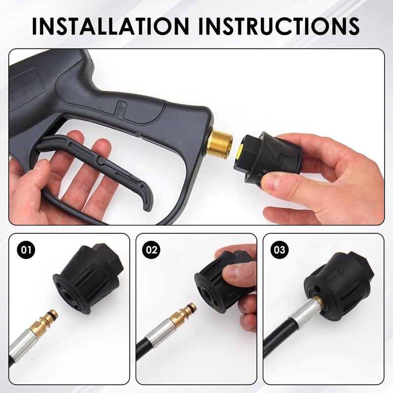 Kearcher Adapter Set Extension Hose, Quick Release for Gun &