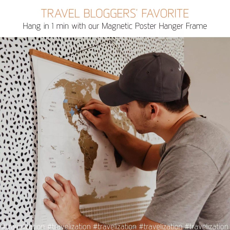 Travelization XL Scratch Off Map of The World with Flags