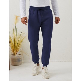 Gihuo Men Sweatpants Sherpa Fleece Lined Sweatpants Winter Thermal Active Outdoor Sports Track Jogger Pants(Navy-M)