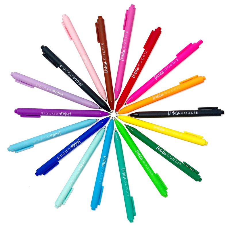 Loddie Doddie Retractable Gel Pens with Satin Barrel - Fine