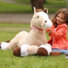 Tezituor 4ft Giant Horse Stuffed Animal, 47 inch Large Brown