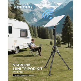 Foboull Starlink Mini Tripod Mount Kits, WindPro Wind-Resistant Design, Adjustable Height and Angle Tripod Mounting Kit with Starlink Mini Satellite for Camping and RV Travel