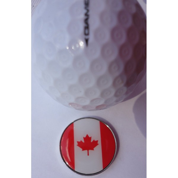 Canadian Flag Golf Ball Marker & Magnetic Hat Clip