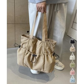 Miniministore Tote Bag, Drost Pocket, Sub Bag, Large Capacity, Office Casual, Nylon Bag, Large Size, Eco Bag, Korean Style, Lightweight, Mother's Bag, A4 Size, School or Work Bag, Black