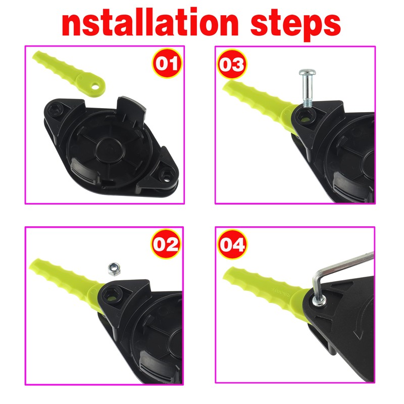 BOSHCHEN ACFHRL2 Polycarbonate Blades Trimmer Head Compatible with Ryobi 18V,