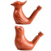 2Pcs Bird Water Whistles - Warbler Bird Caller, Purple Clay