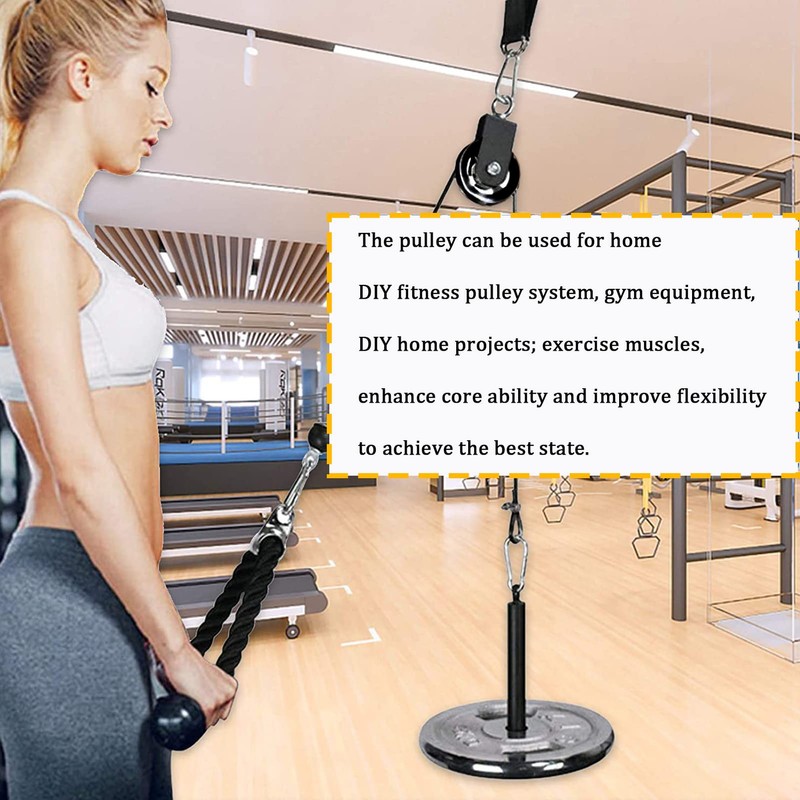 Cable Pulley 4.36 in 360 Degree Rotation Traction Silent Smooth