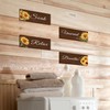 4 Pieces Sunflower Bathroom Decor Farmhouse Rustic Bathroom Wall Art