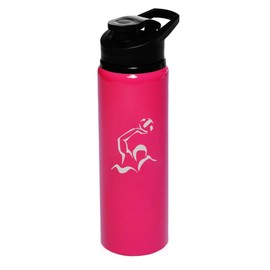 MIP 25 oz Aluminum Sports Water Travel Bottle Water Polo (Hot-Pink)