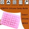 AIBOYA 50 Cavity Insect Silicone Candy Mold Butterfly Bee Snail