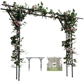 Supersize Flattop Garden Arch, 140.7" L x 106.3" H Garden Trellis Arch