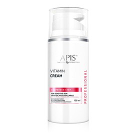 Apis Couperose Stop Vitamin Cream - 100 ml - with Vitamin C, Ginkgo, Ceramides and Hyaluronic Acid - Relieves Couperose Problems in Sensitive Skin