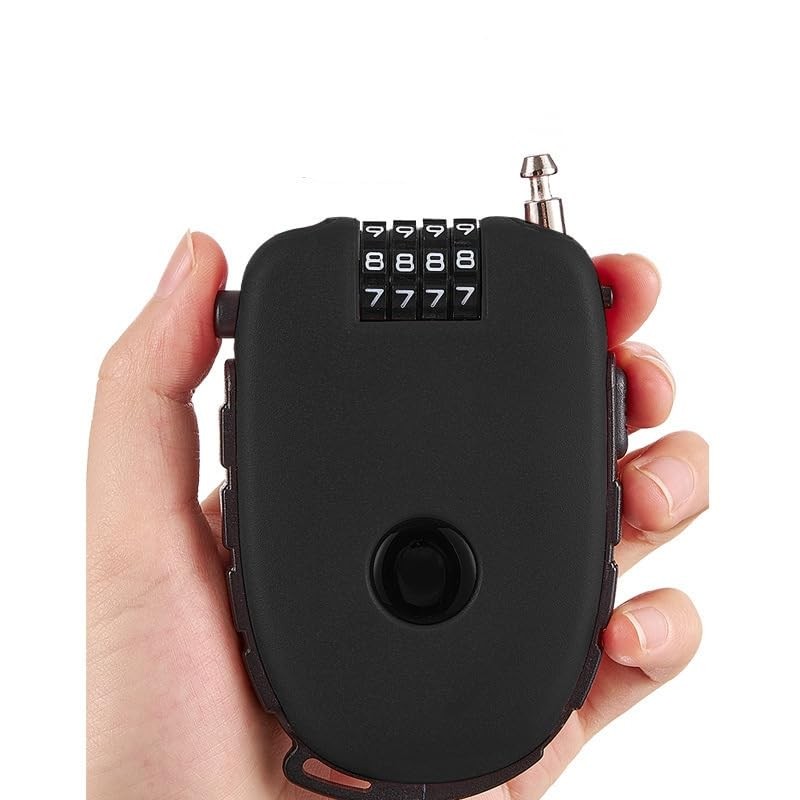 Compact Cable Lock, Combination Lock with Wire Rope (75 cm),